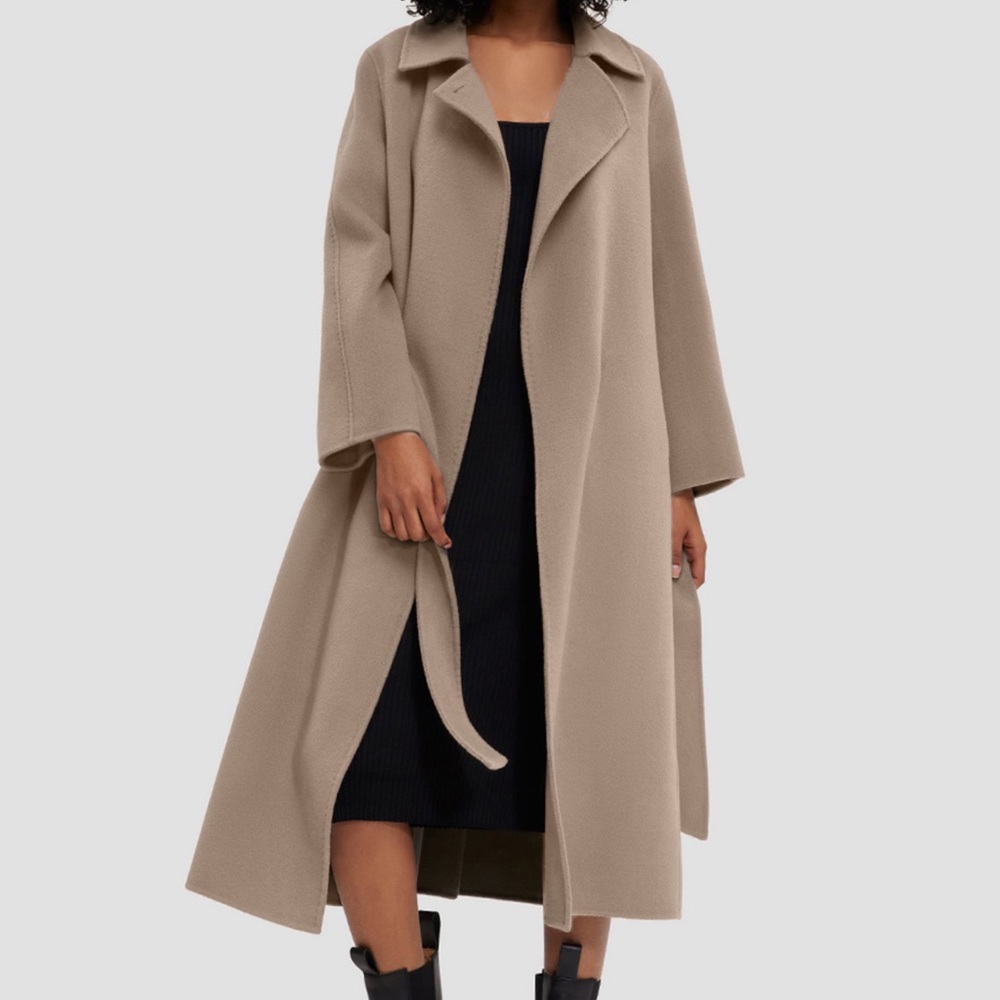 Silk Maison belted wool coat. Never worn!